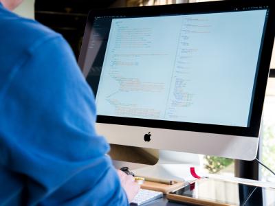 Man working on computer
