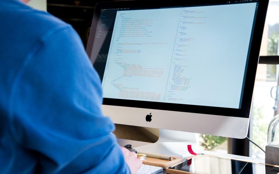 Man working on computer